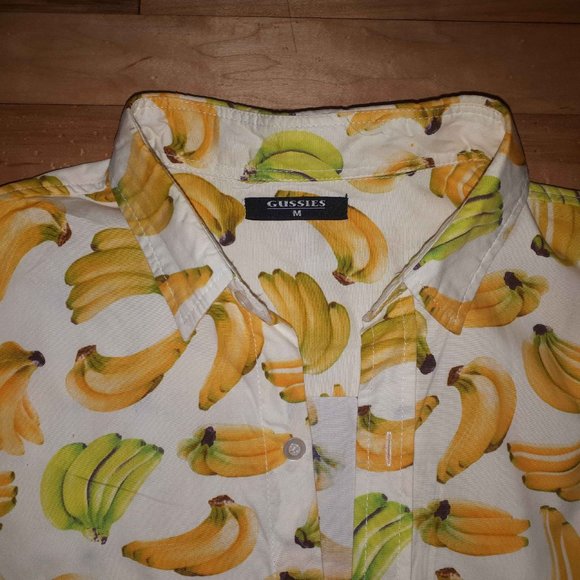 Button Tie Waist Banana Shirt - Picture 4 of 4